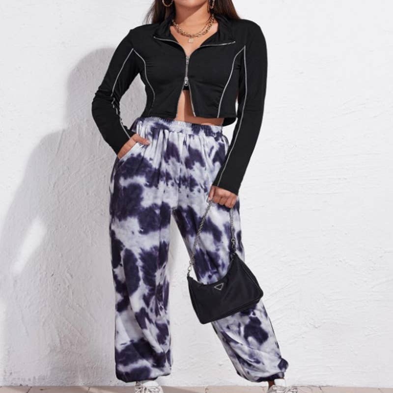 LONG SLEEVE SEXY  DOUBLE ZIPPER TOP