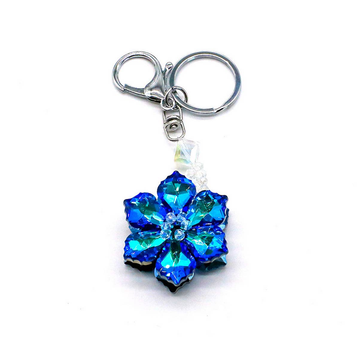 COLORFUL CRYSTAL FLOWER KEYCHAIN