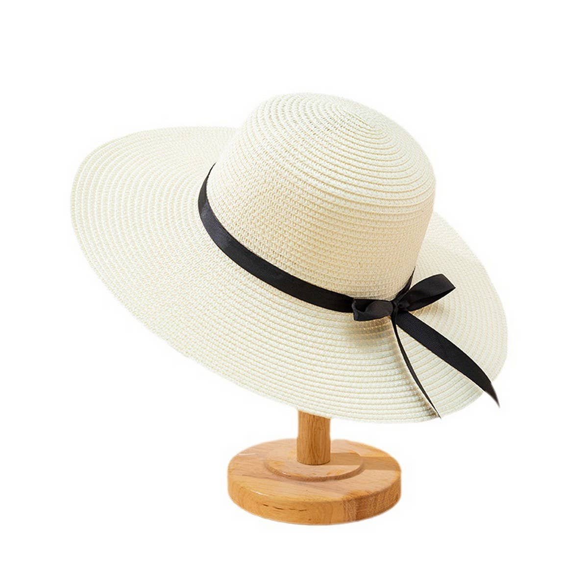 Summer beach fashion versatile bow sun hat_CWAH3445