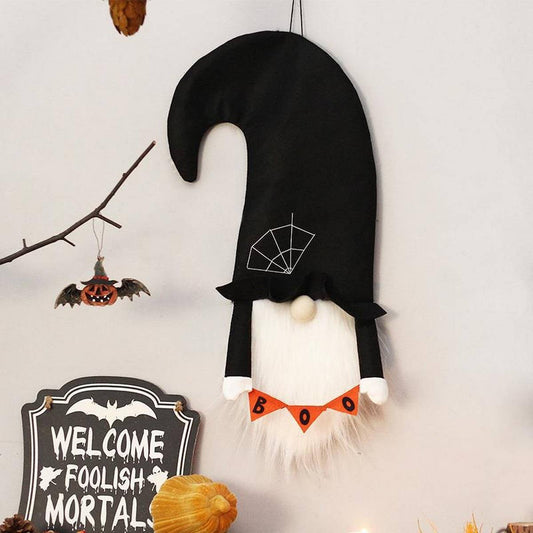 Black & White Plaid Faceless Gnome Flag Wall Decor_CWAJE0540