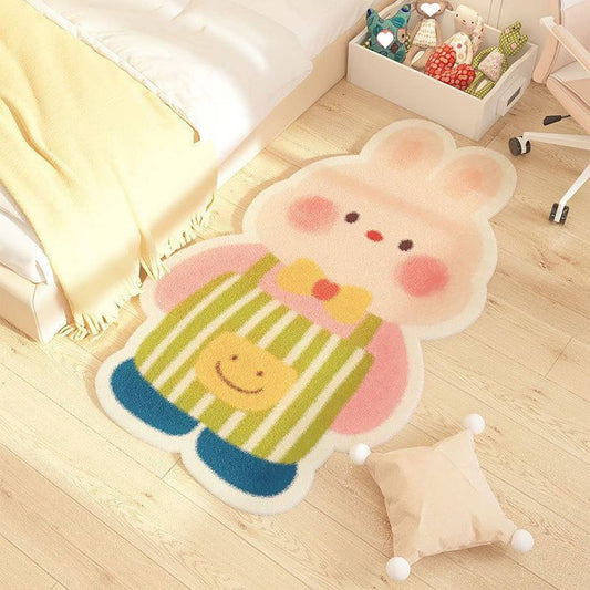 Cute Cartoon Fleece Rug for Bedroom & Living Room