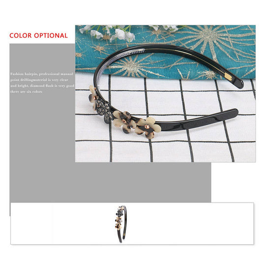 ACETATE GEOMETRIC FLOWER HEADBAND HAIRPIN_CWAHA4348