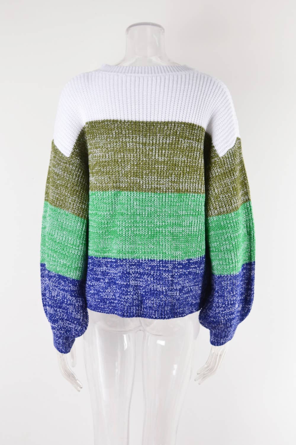 Patchwork Color Contrast Pullover Sweater