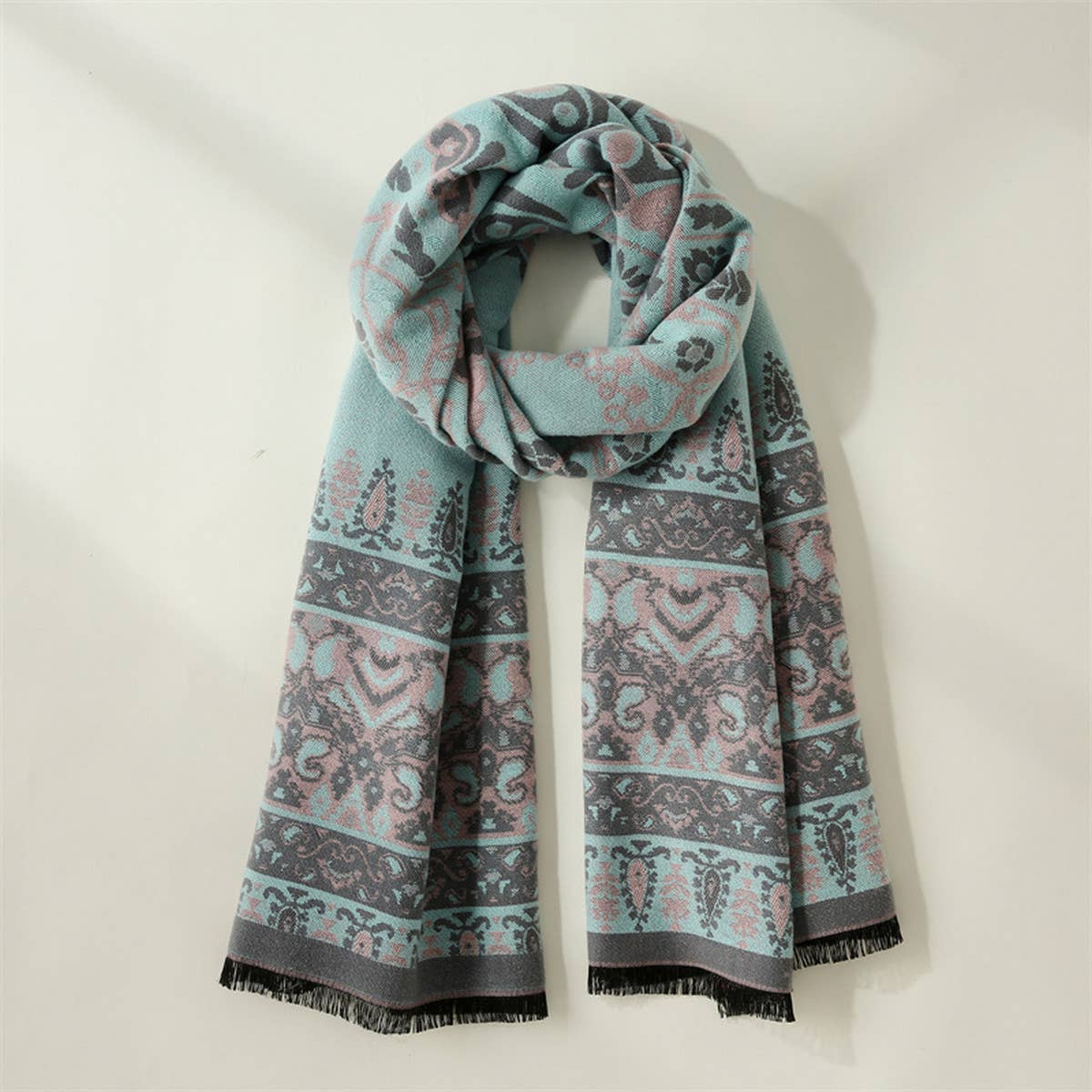 Double-Sided Faux Cashmere Scarf??Warm Shawl