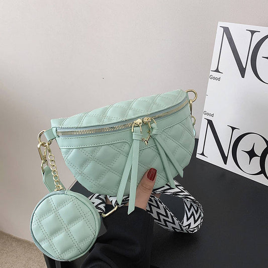 SIMPLE POPULAR RIBBED CHEST BAG AND CROSSBODY BAG_CWAB2081