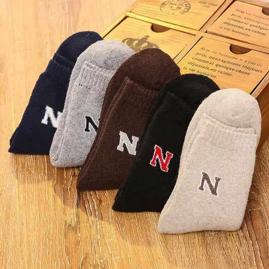 5 PAIRS OF CASUAL THICK COTTON SOCKS_CWMS0682