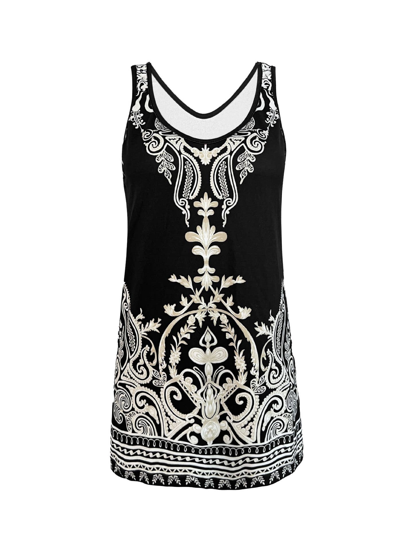 Round-neck printed fashionable and elegant vest