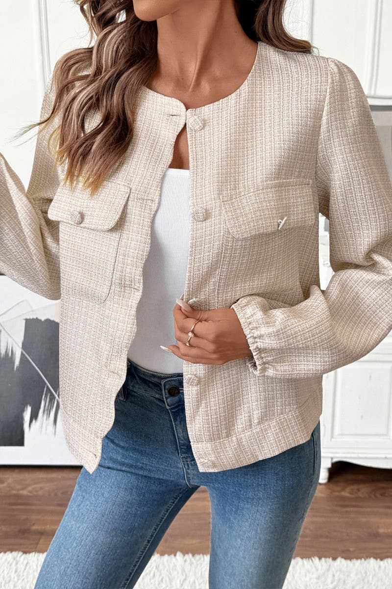 CWOCO00168_CHANEL-STYLE SINGLE-BREASTED TWEED JACKET