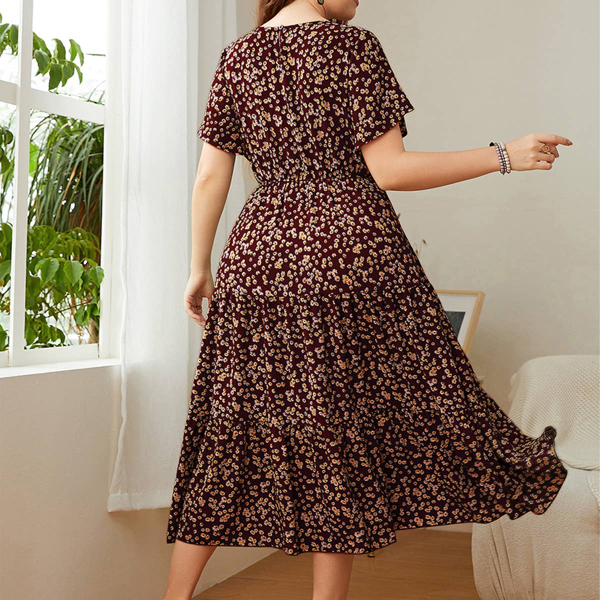 2025 Loose Floral Dress ??Plus Size Casual Fit_CWDMD5961