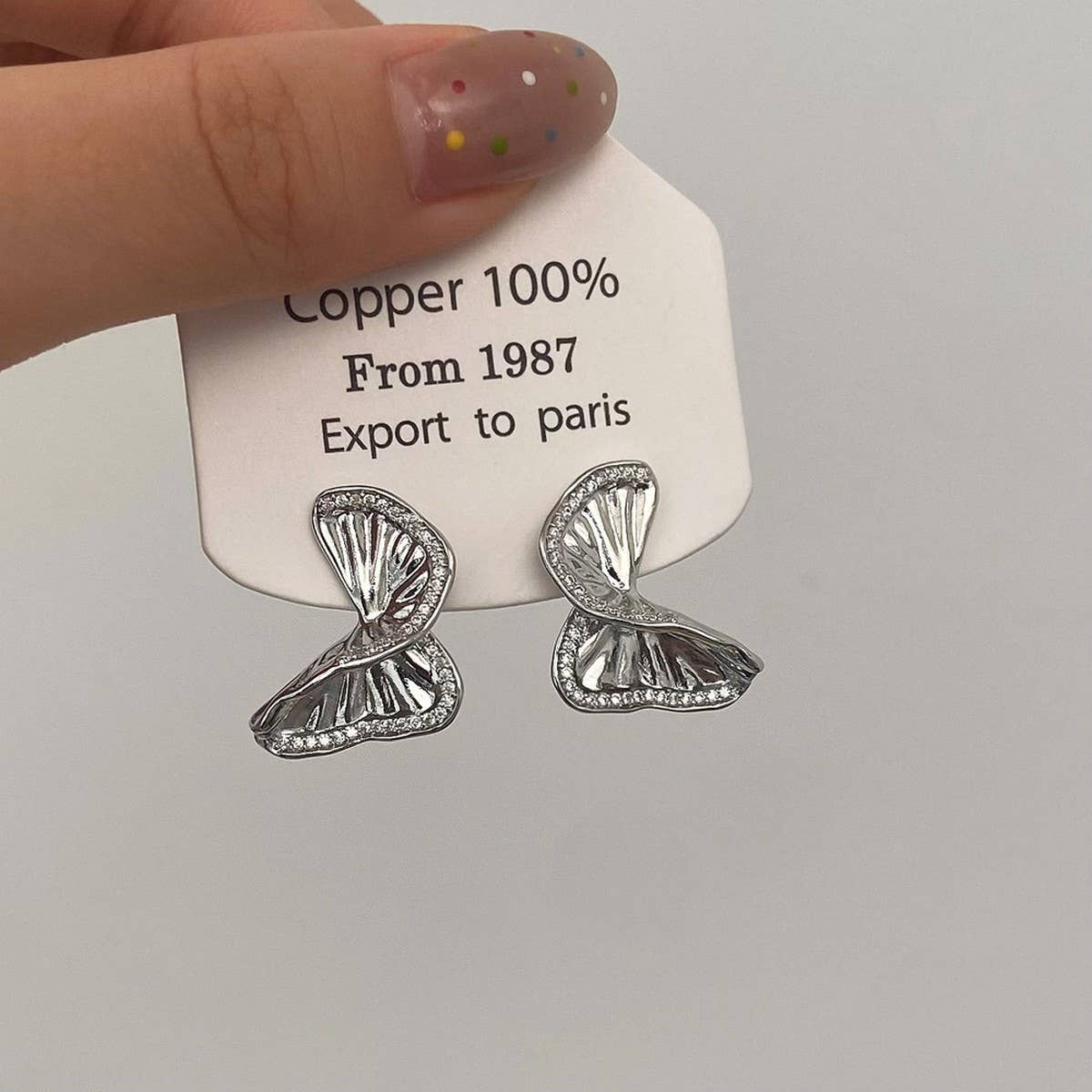 HIGH-END MICRO-INLAID ZIRCON BUTTERFLY EARRINGS