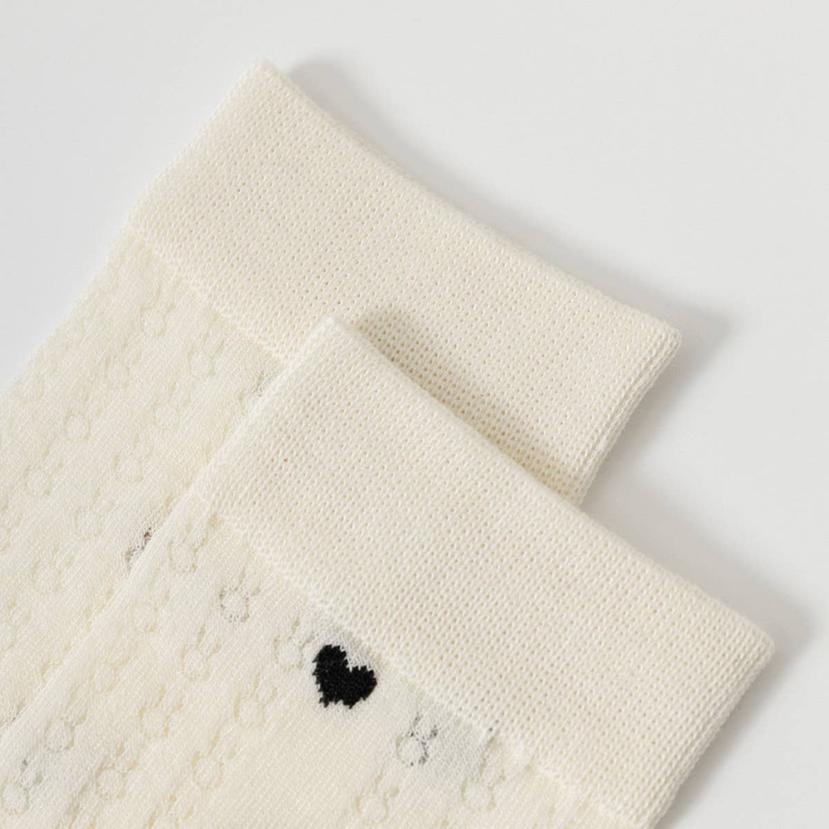 HOLLOW JACQUARD MIDDLE-CALF SOCKS