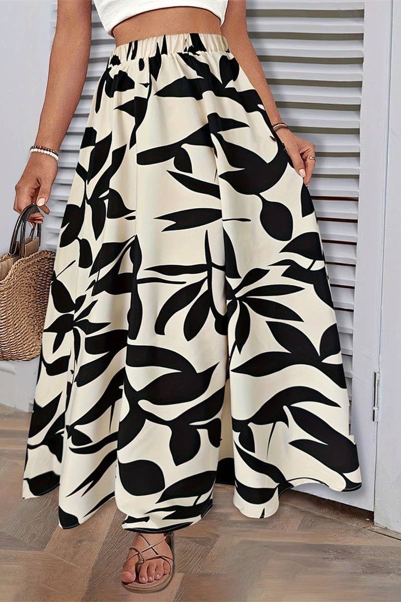 CWBLS0436_SUMMER TEMPERAMENT DRAPE PLEATED SKIRT