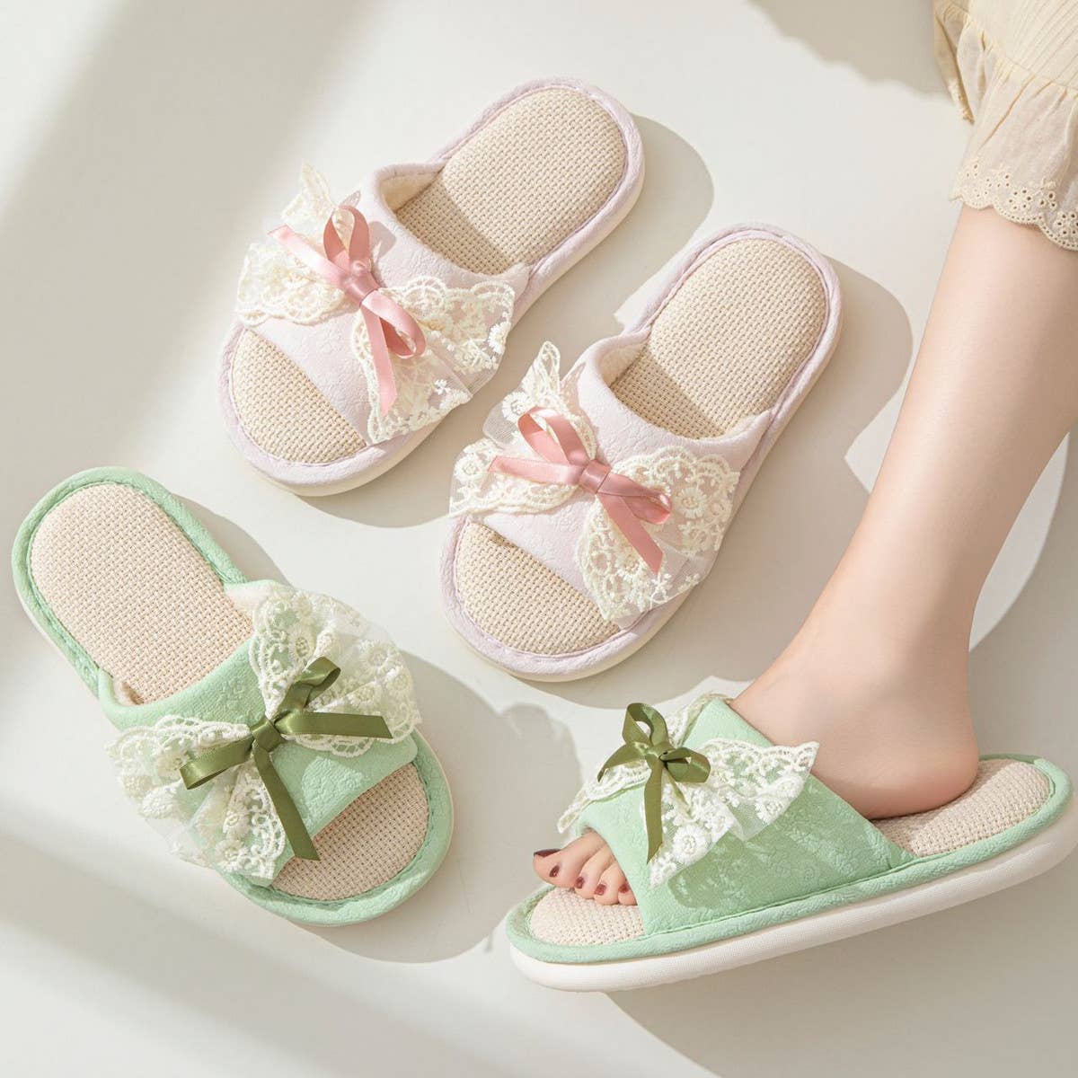 2024 NEW LACE BOW LINEN SLIPPERS_CWSHS0845