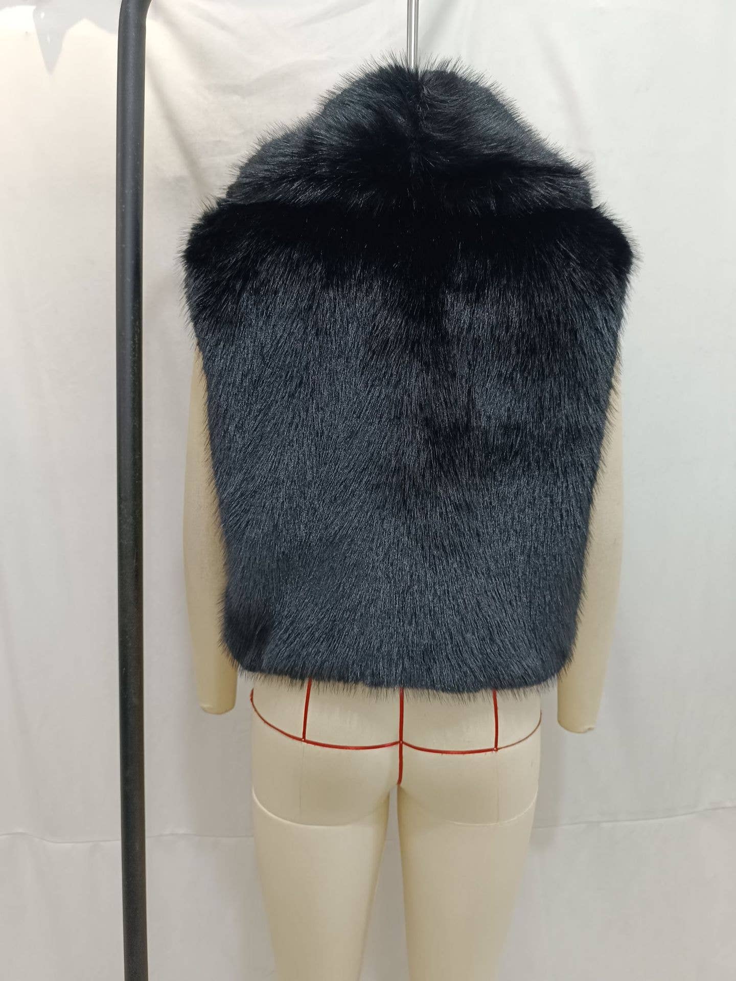 FASHION ALL-IN-ONE SOLID COLOR FAUX FUR VEST