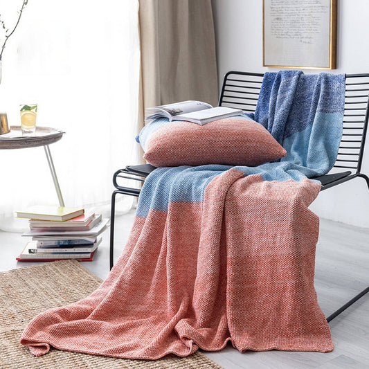 NEW FOUR-COLOR GRADIENT THROW BLANKET SOFA COVER