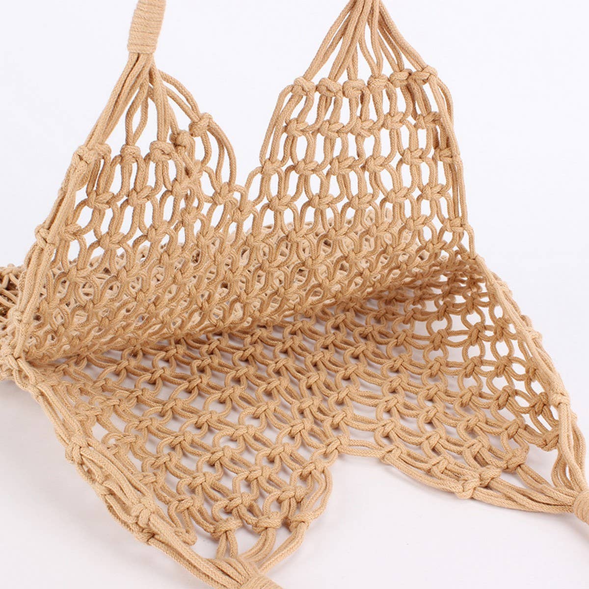 TRENDY WOVEN BEACH BAG WITH MESH SPACIOUS INTERIOR_CWAB4671