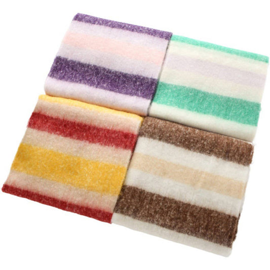 olorful Mohair Checkered Scarf - Thick Wrap_CWASC0167