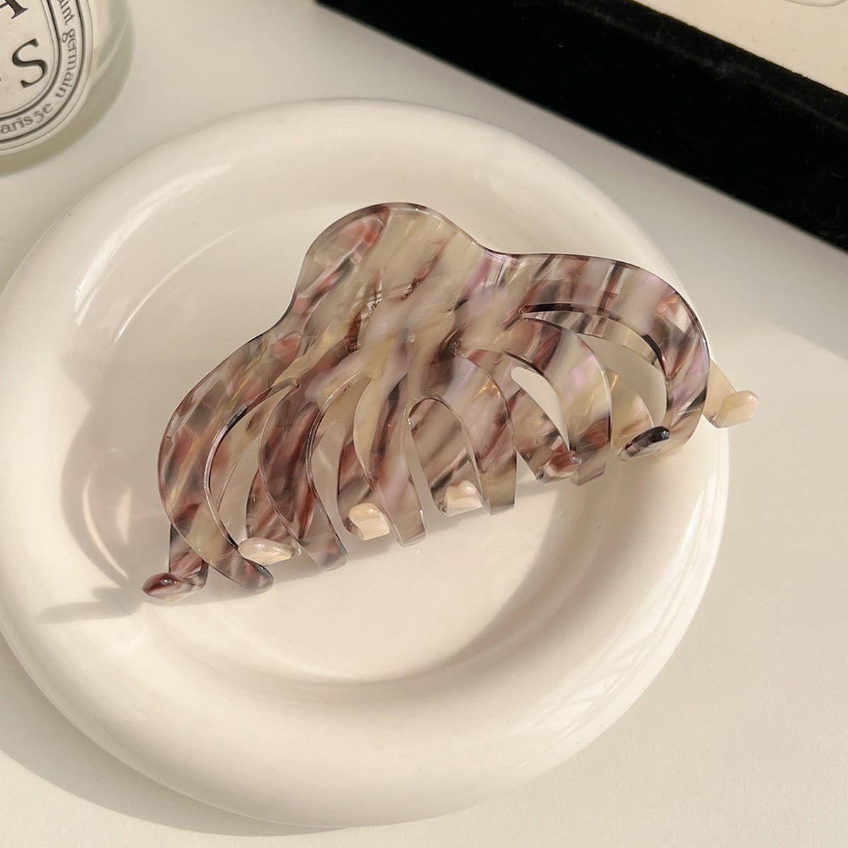 Vintage Pumpkin Acetate Hair Claw Clip for Women