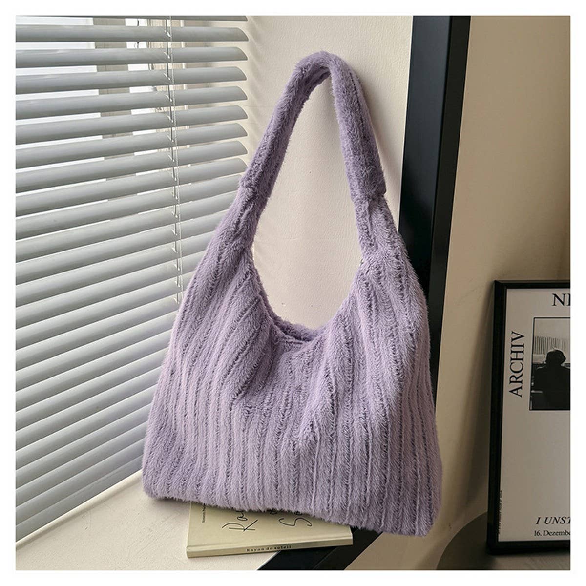 Plush Fur Shoulder Bag Women Crossbody Tote_CUAB00595