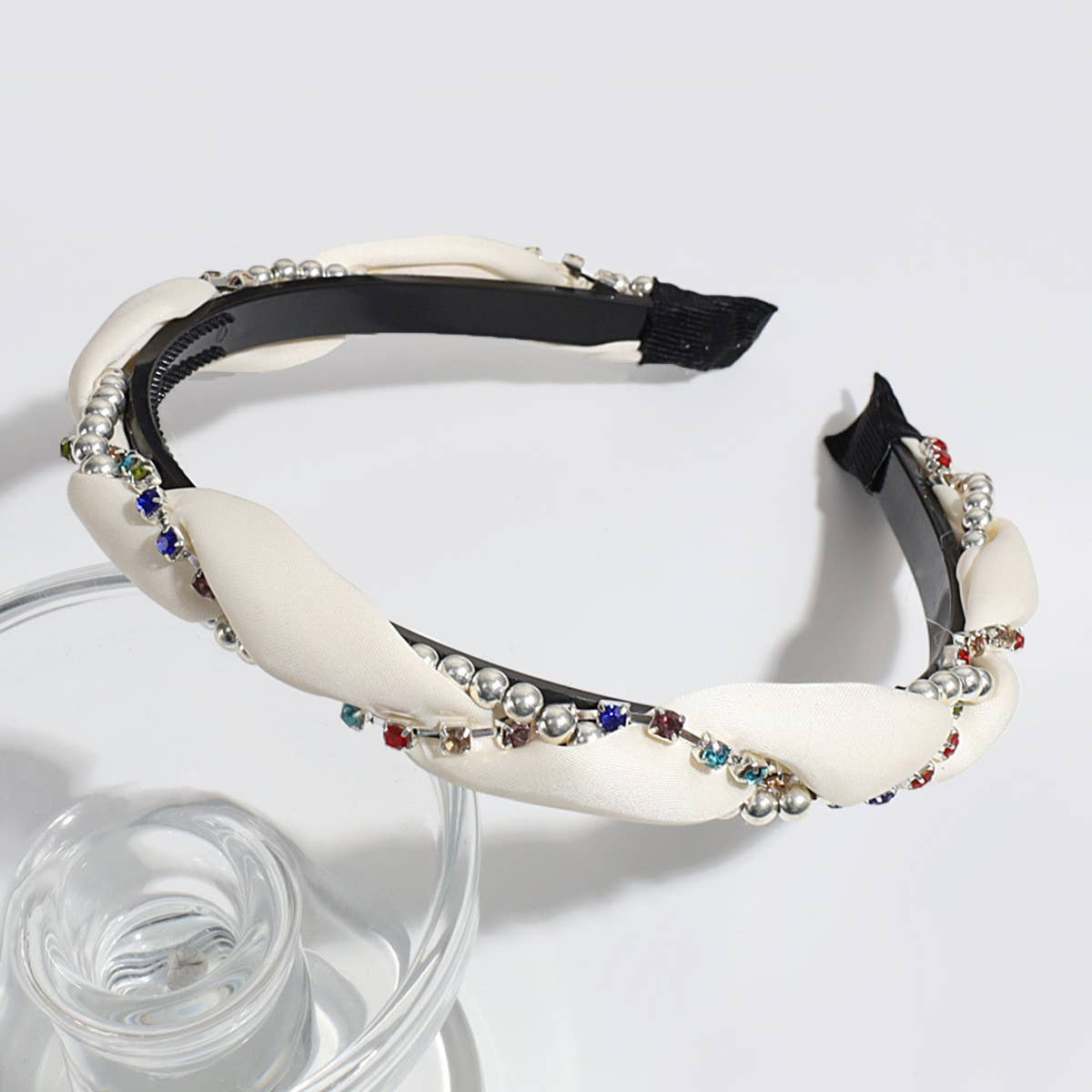 FASHION CROSS RHINESTONE BEADS HEADBAND_CWAHA2212
