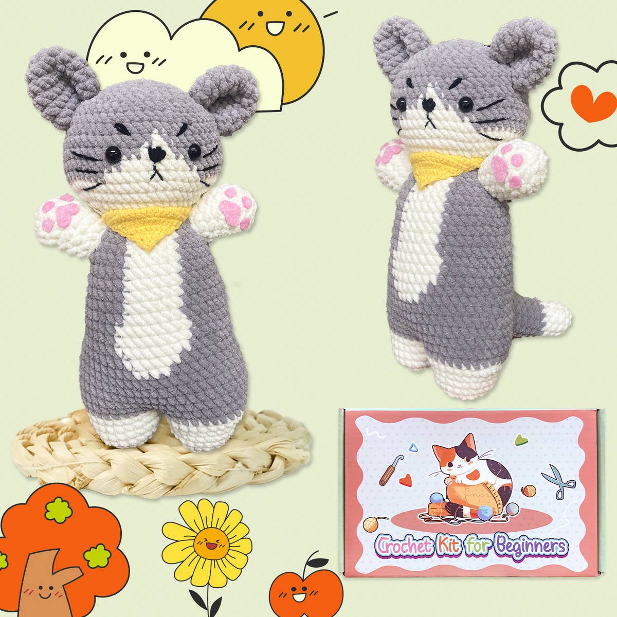 HANDMADE CAT DOLL WEAVING MATERIAL PACKAGE