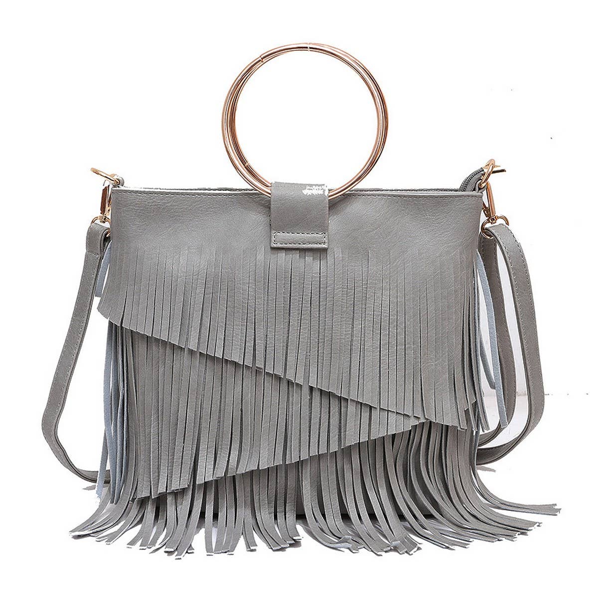 CWAB4544_IRREGULAR TASSEL HANDBAG SHOULDER BAG