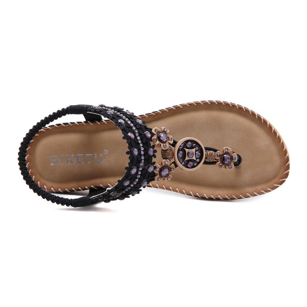 VINTAGE CLIP TOE BEACH SANDALS FLAT SHOES_CWSHS0501