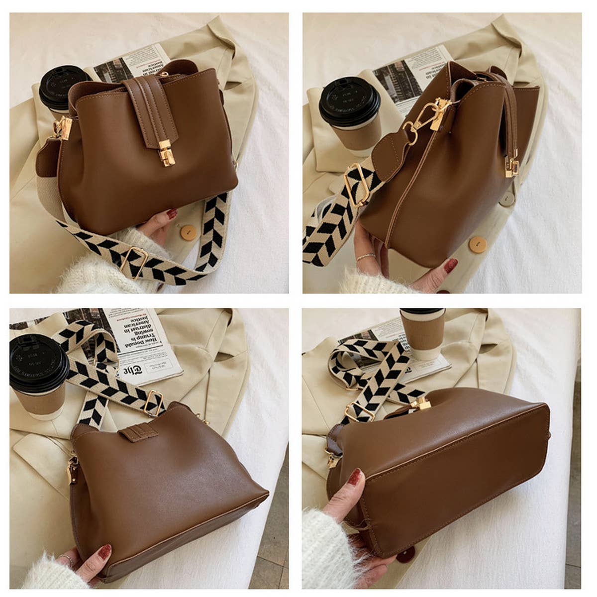 WOMEN RETRO SHOULDER BUCKET BAG_CWAB1552