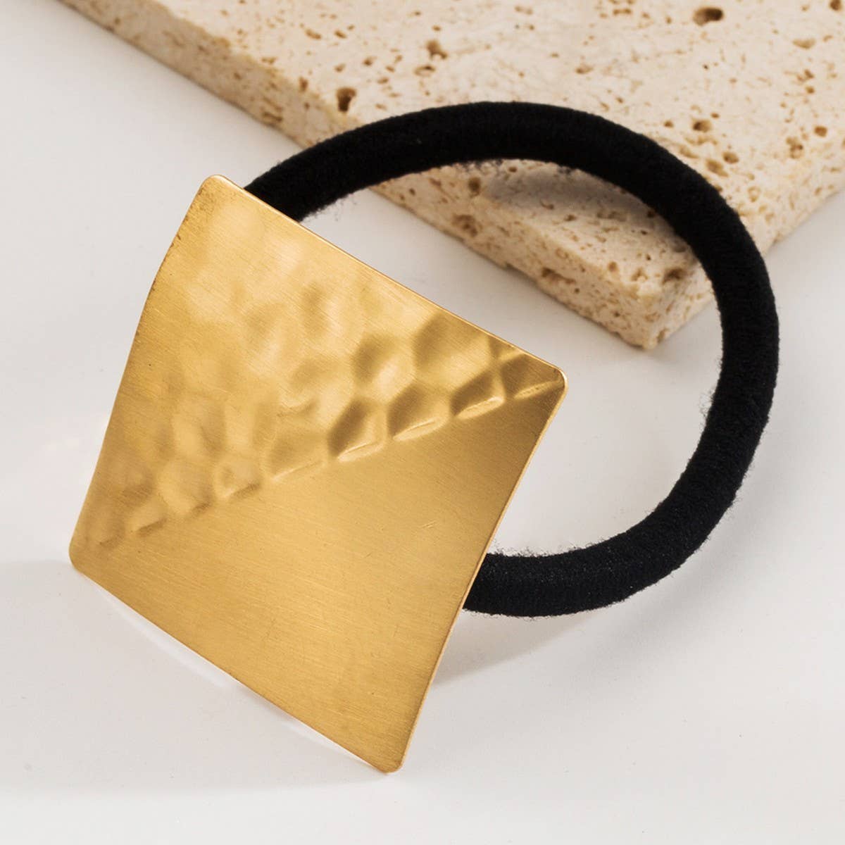 Geometric Metal Hair Tie for Stylish Low Ponytail