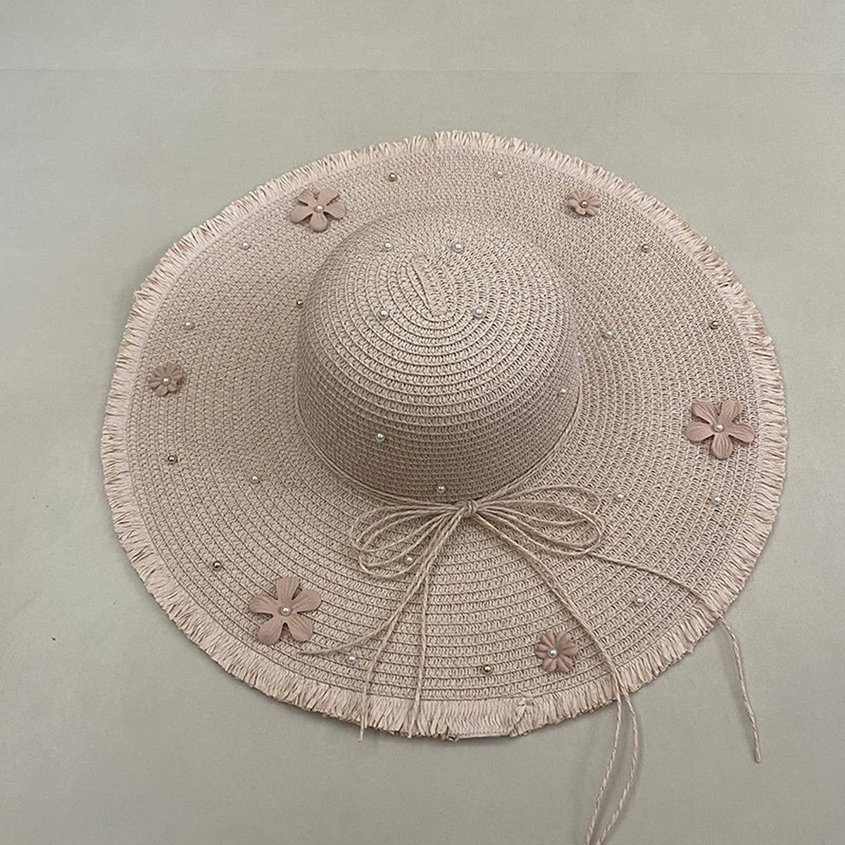 Summer beach vacation large brim sun hat_CWAH3497