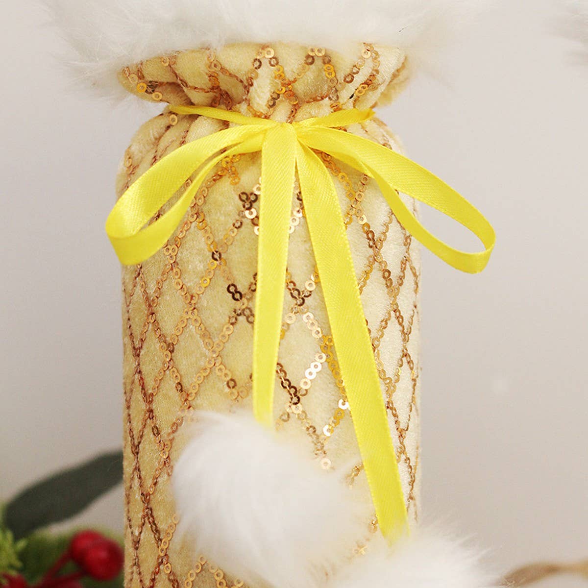 Christmas Sequin Wine Bottle Cover_CWAJE05377