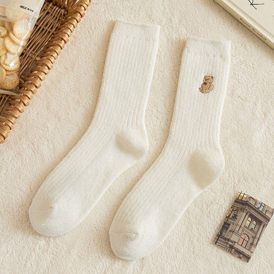 WINTER PLUSH BEAR CUTE PILE SOCKS