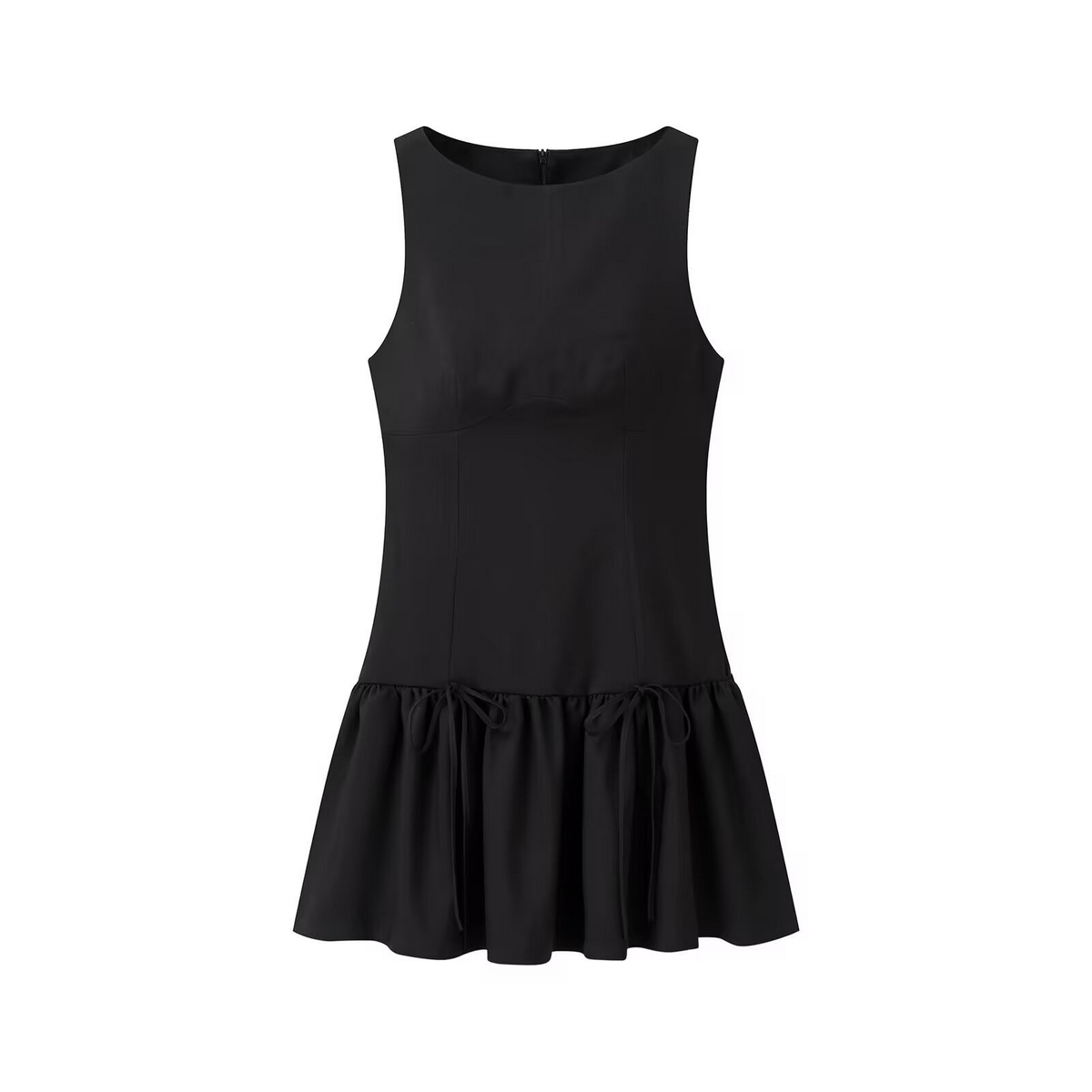 French Style Tie Waist Dress - Casual & Chic