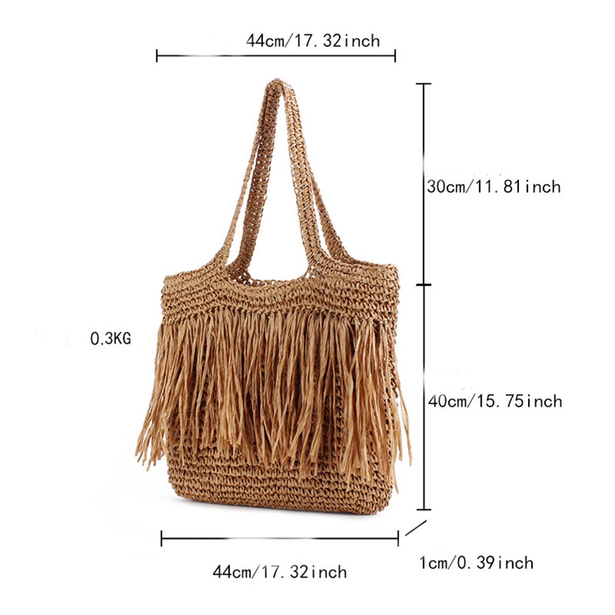 CASUAL HANDMADE TASSEL SEASIDE WOVEN BAG_CWAB2020
