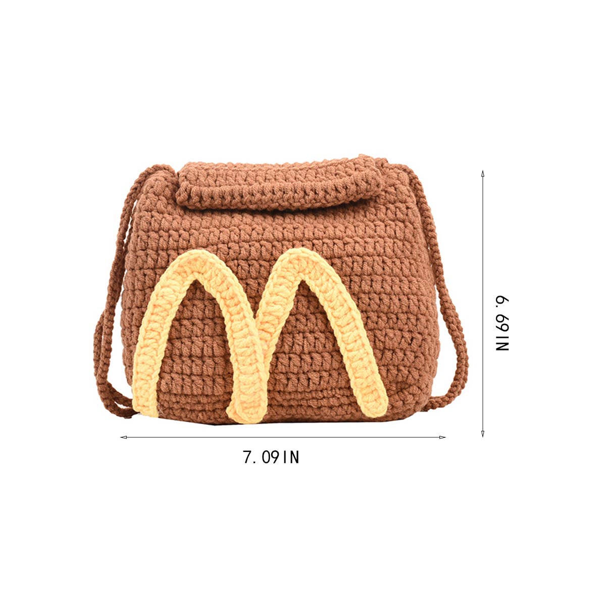 VERSATILE HAND-KNITTED M LETTER BAG_CWAB2421