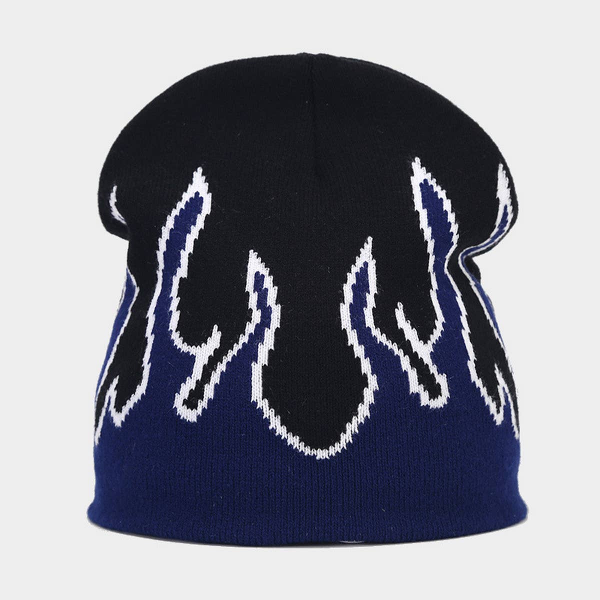 FASHION FLAME JACQUARD KNITTED HAT_CWAH1615