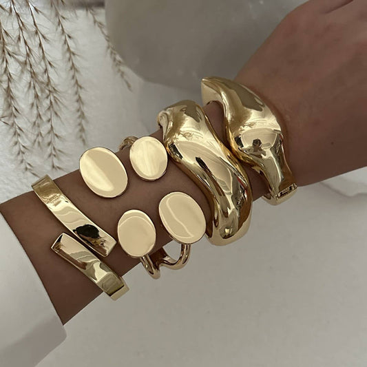 FASHIONABLE HIGH-GRADE ALLOY OPEN BRACELET