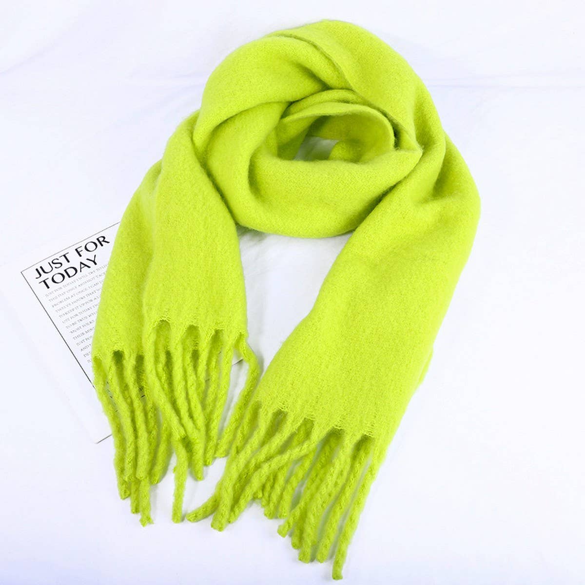 Classic Solid Fringe Scarf ? Thick & Warm
