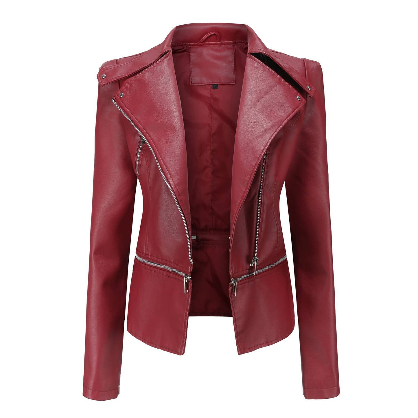 Women's leather garment with removable hem