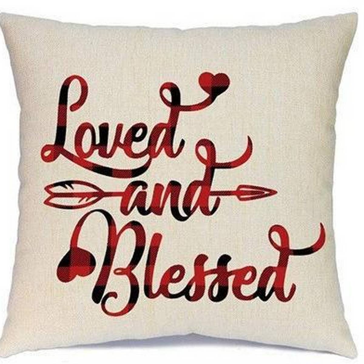 HOME VALENTINE'S DAY LETTER PRINT PILLOWCASE