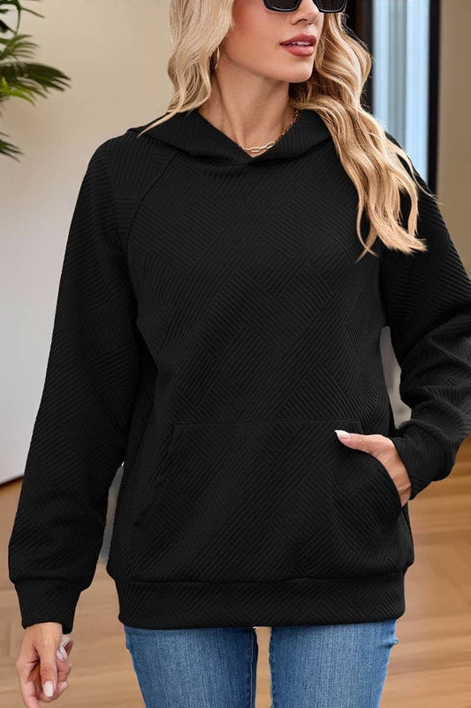 CWOHOL00661_SOLID HOODED POCKET CASUAL SWEATSHIRT