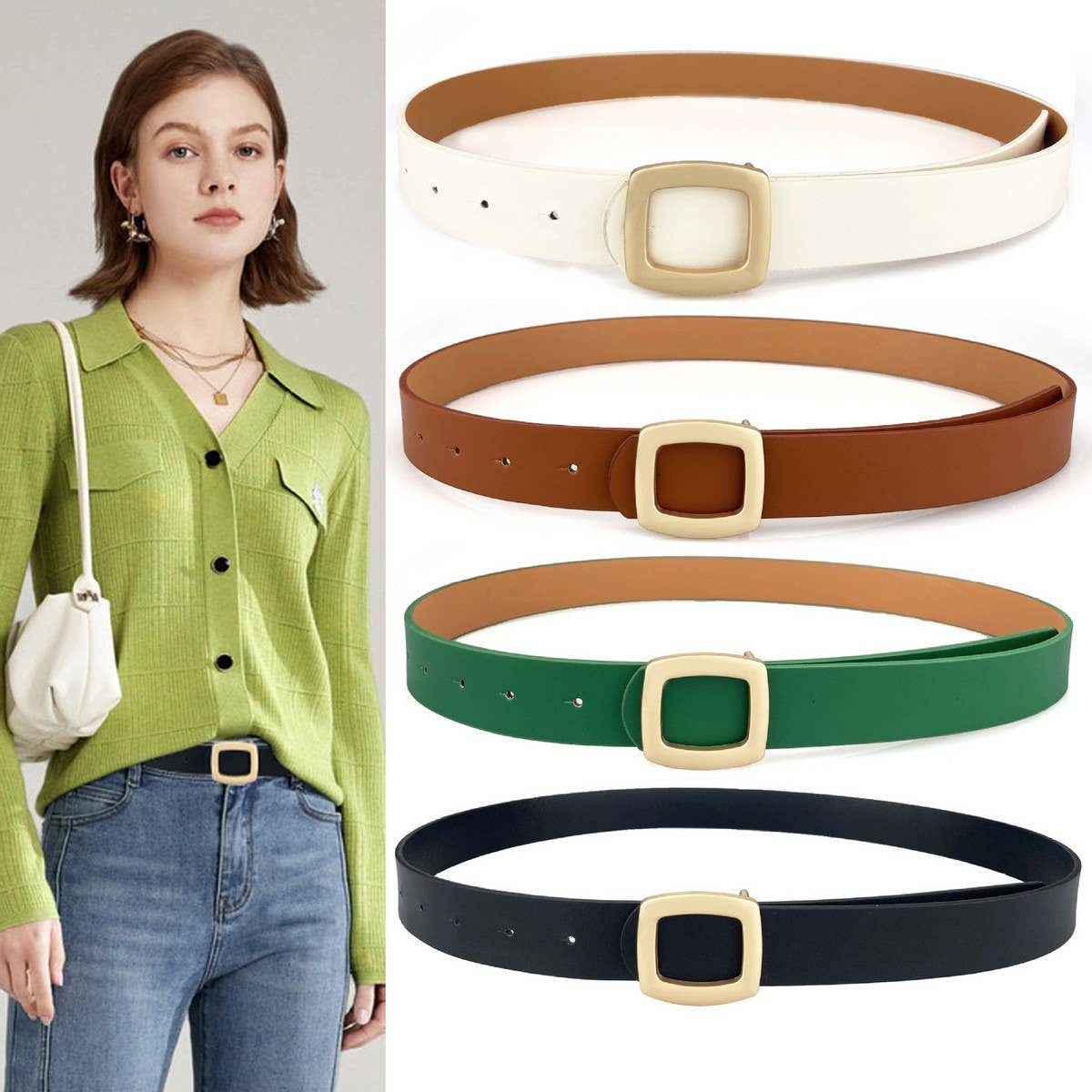 WOMEN MINIMALIST FASHION JOKER DECORATIVE BELT_CWABE0144