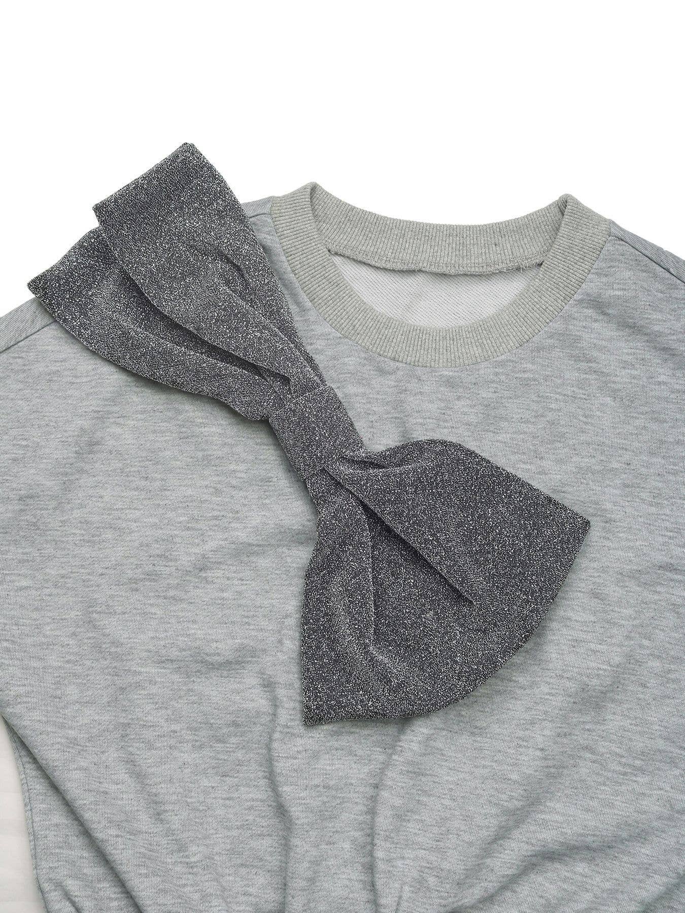 LONG DRESS FOR A PARTY WITH A STEREO BOW JUMPER