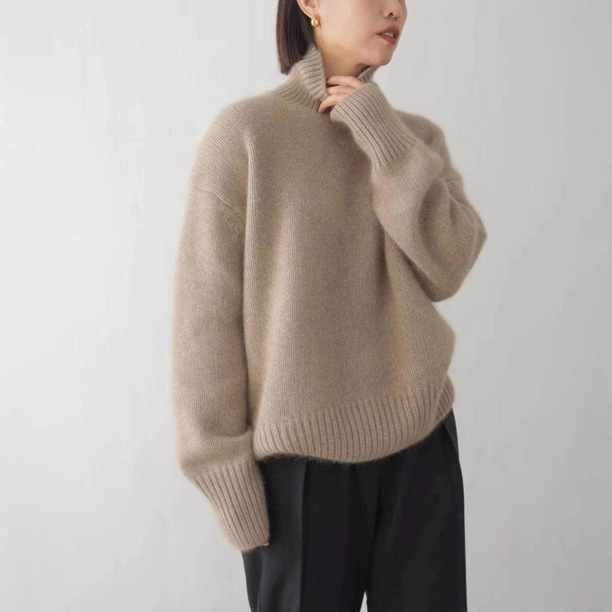 Women's Thick Knit Turtleneck Sweater