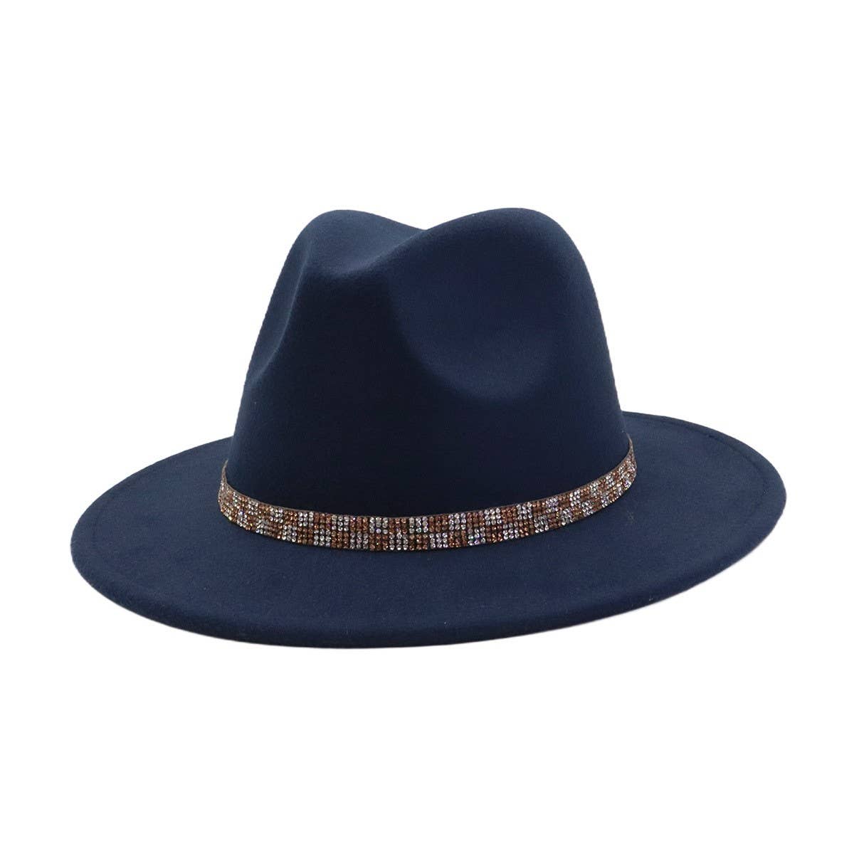 Unisex Vintage Wool FedoraHat British Ethnic Style_CWAH04392