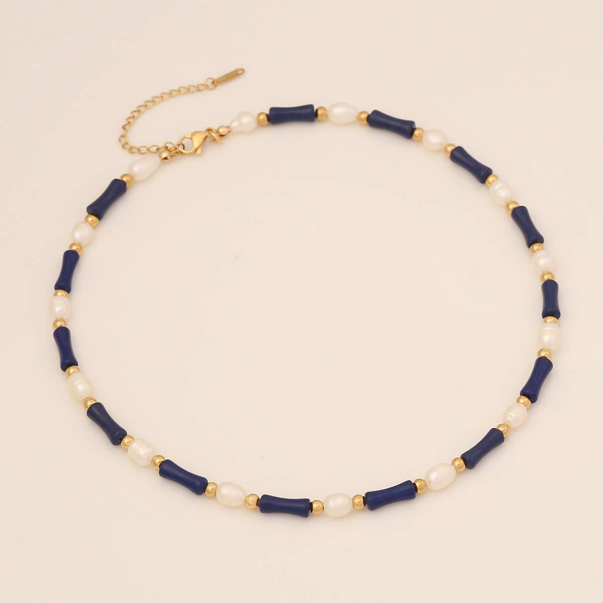 FASHION PEARL BAMBOO NATURAL STONE NECKLACE_CWAJE0652