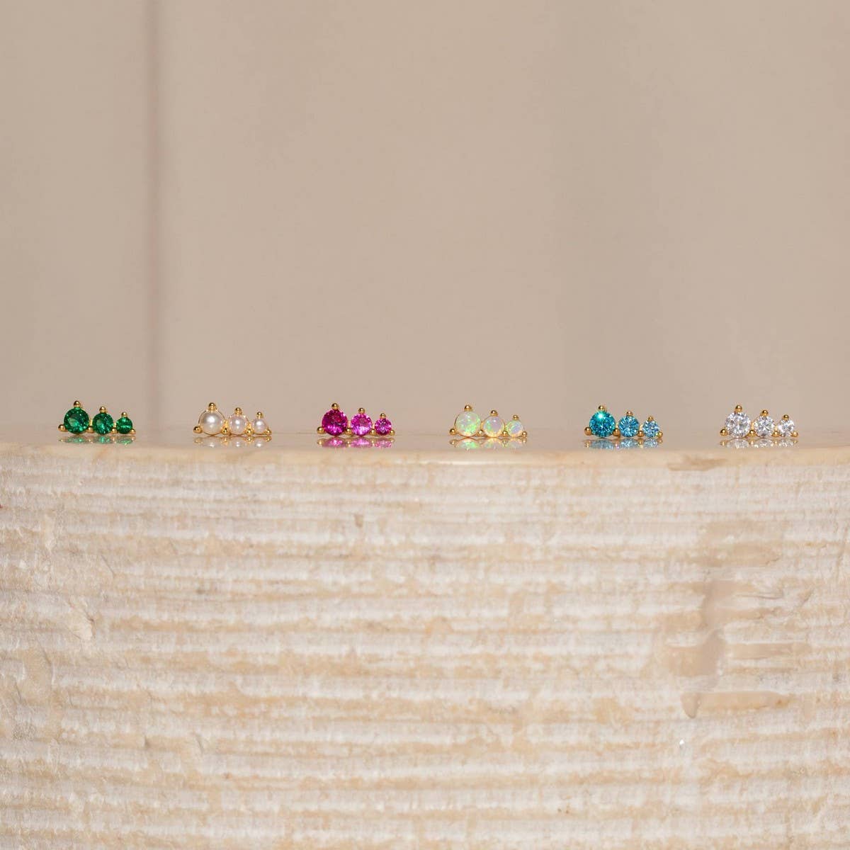 December Birthstone Stud Earrings Vintage Gift