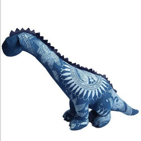 Indigo Dyed Long Neck Dinosaur Plush Toy