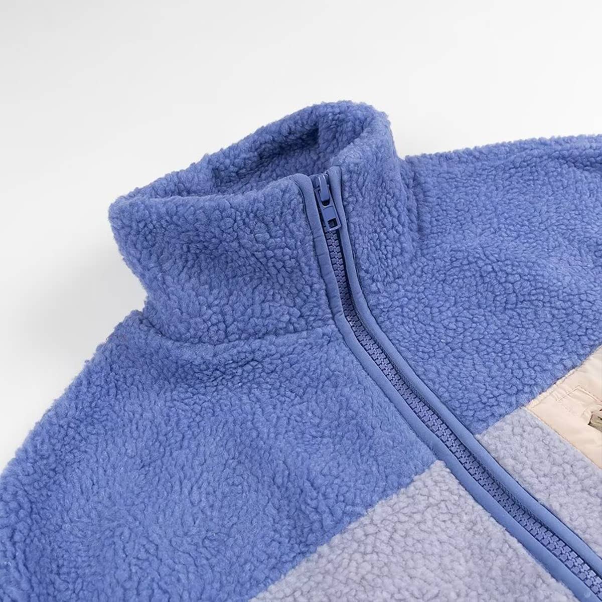 Warm zipper loose fleece jacket