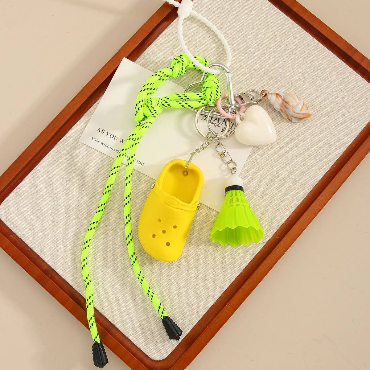 Mini Clog Keychain with Starfish Bag Charm